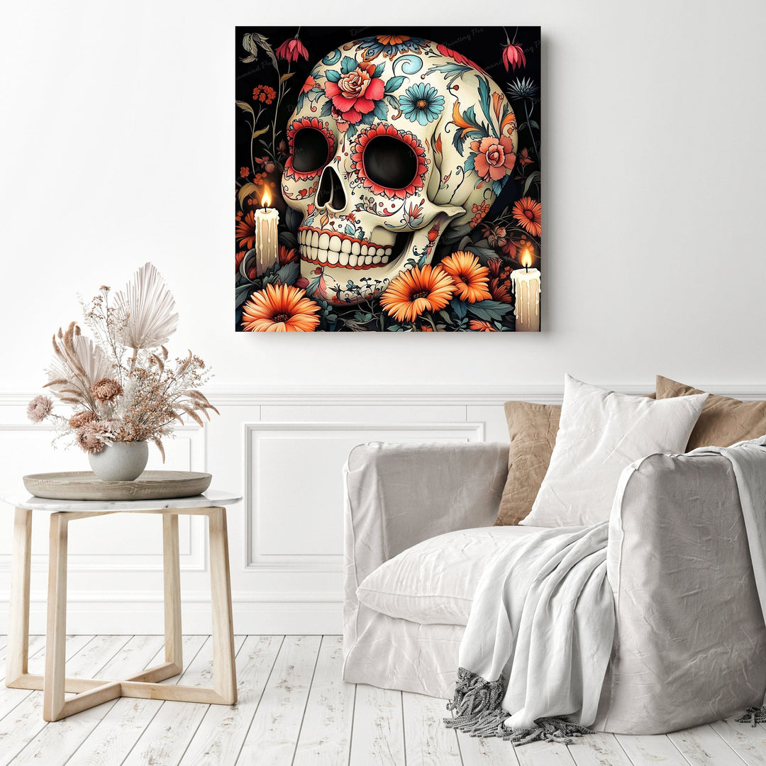 Candlelit Skulls | Diamond Painting