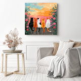 Cats on Fences Diamond Painting as Home Decor