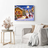 Christmas Market Diamond Painting as Home Decor