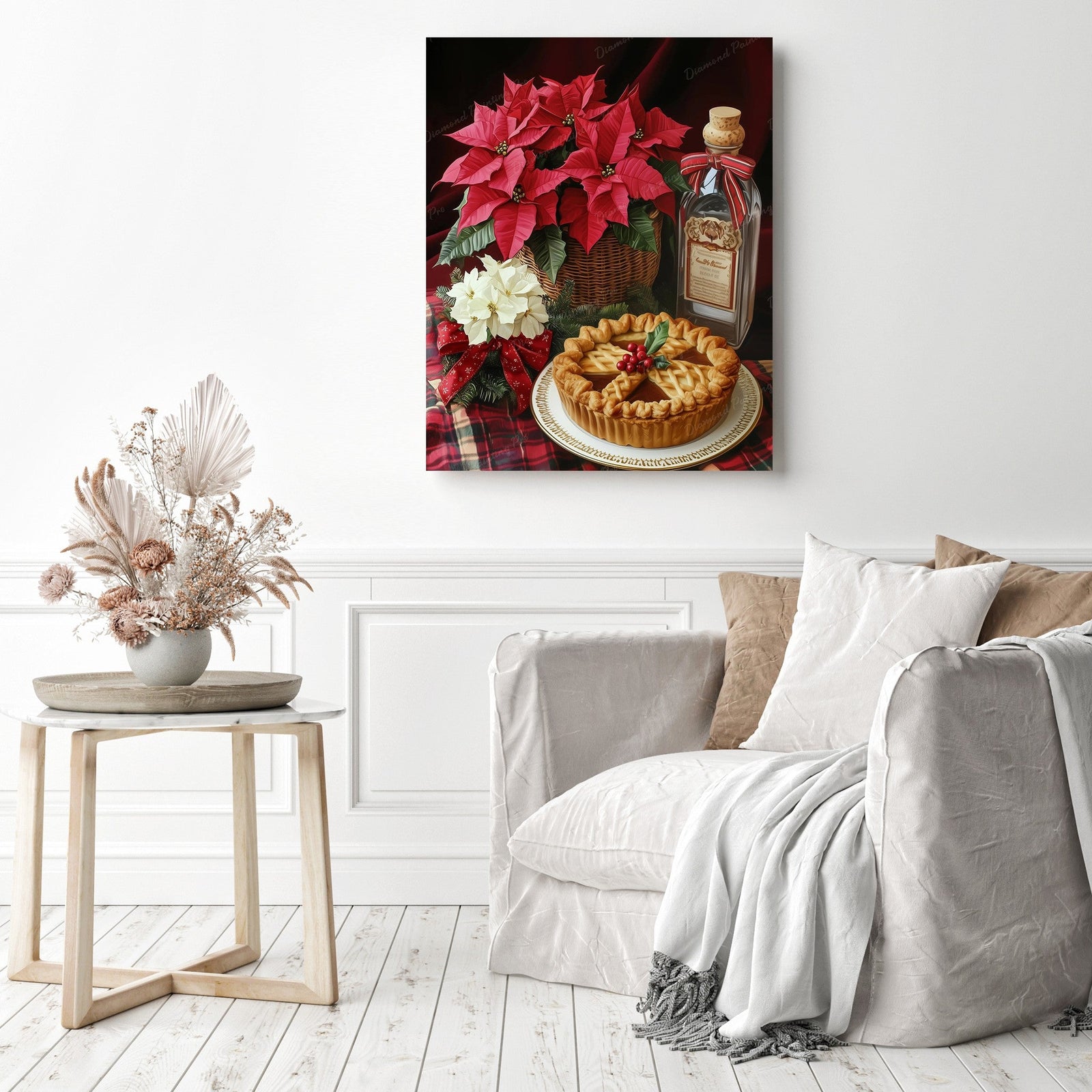 Christmas Pie and Drinks Diamond Painting as Home Decor