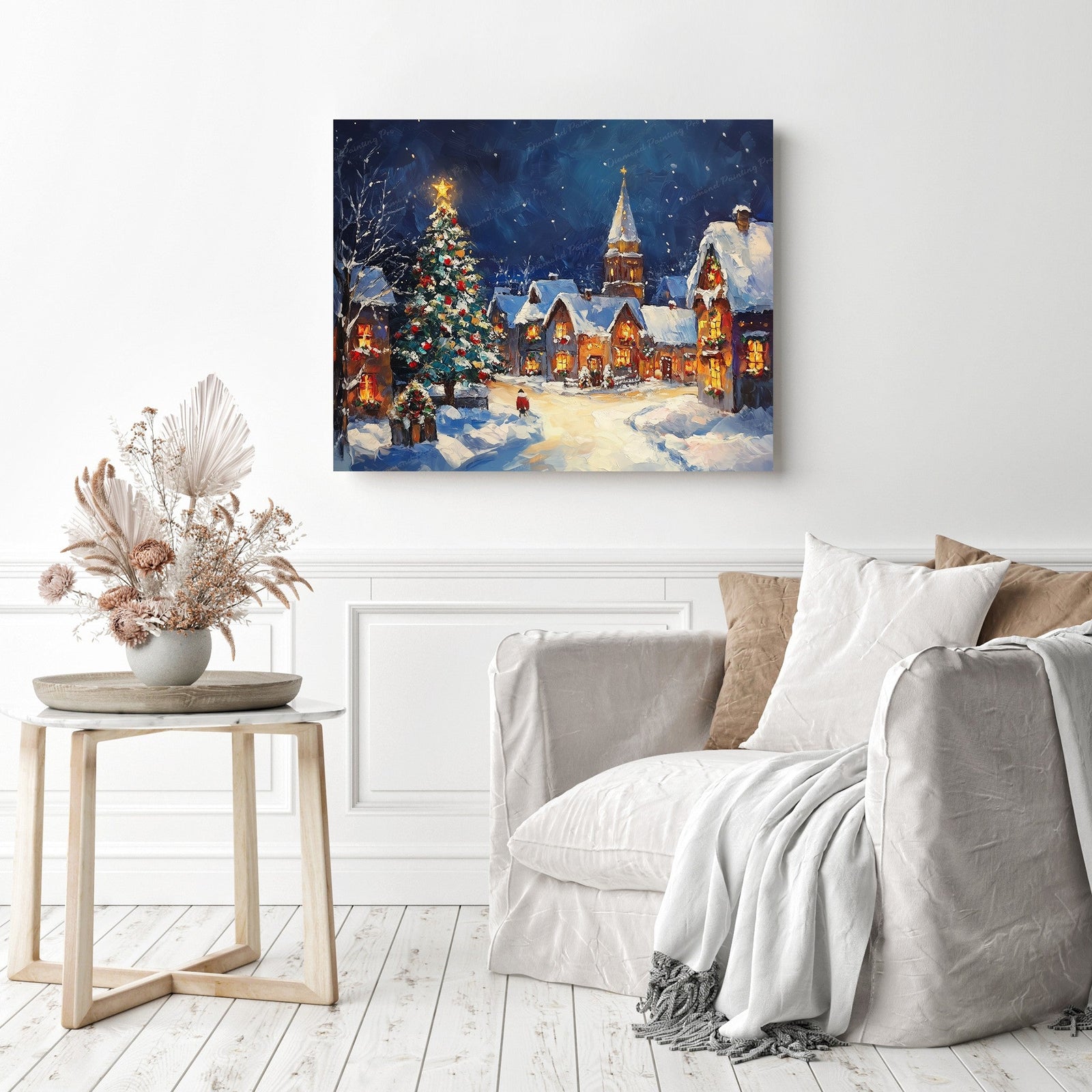 Christmas Town Village Diamond Painting as Home Decor