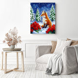 Christmas Winter Fox Diamond Painting as Home Decor