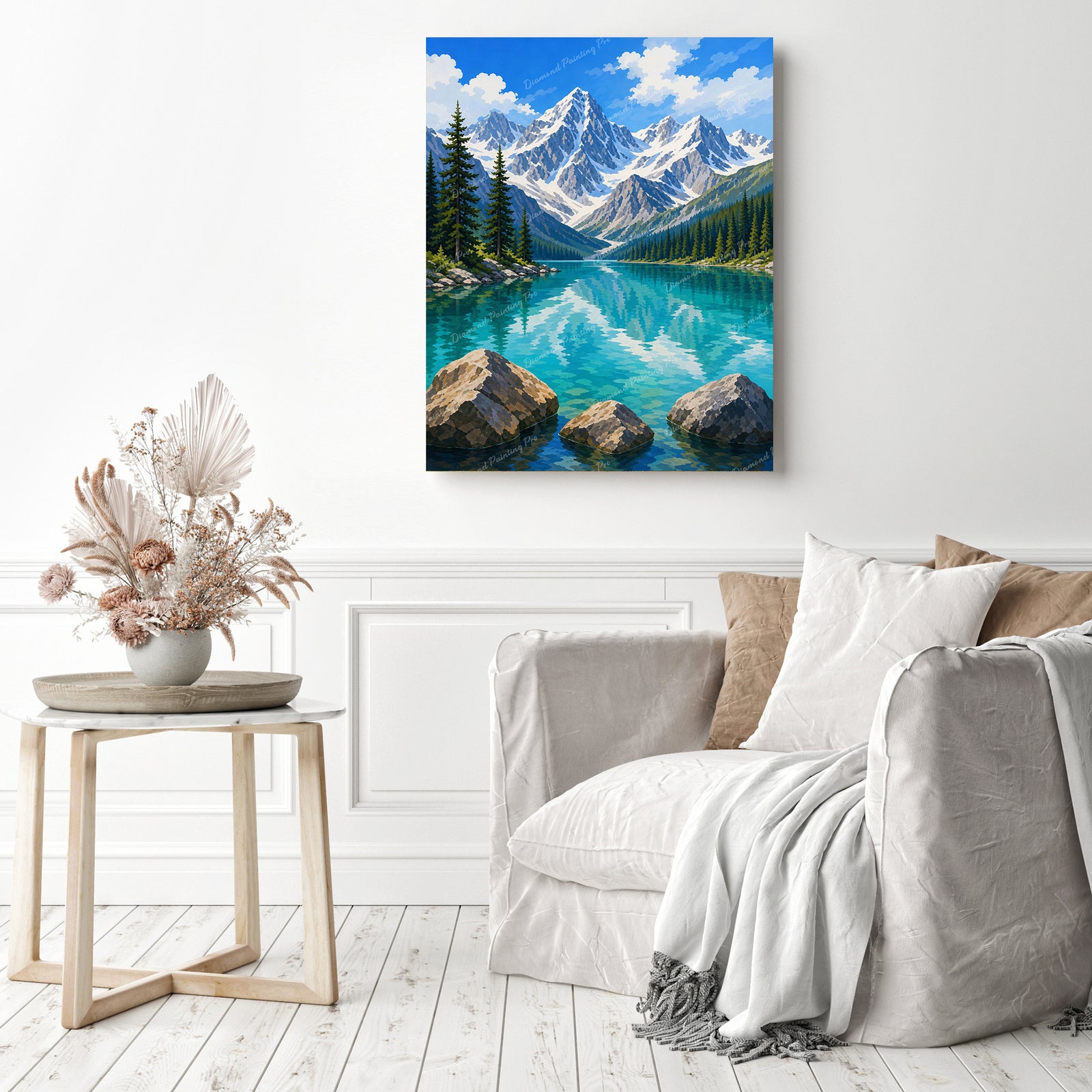 Clear Alpine Mirror Diamond Painting as Home Decor