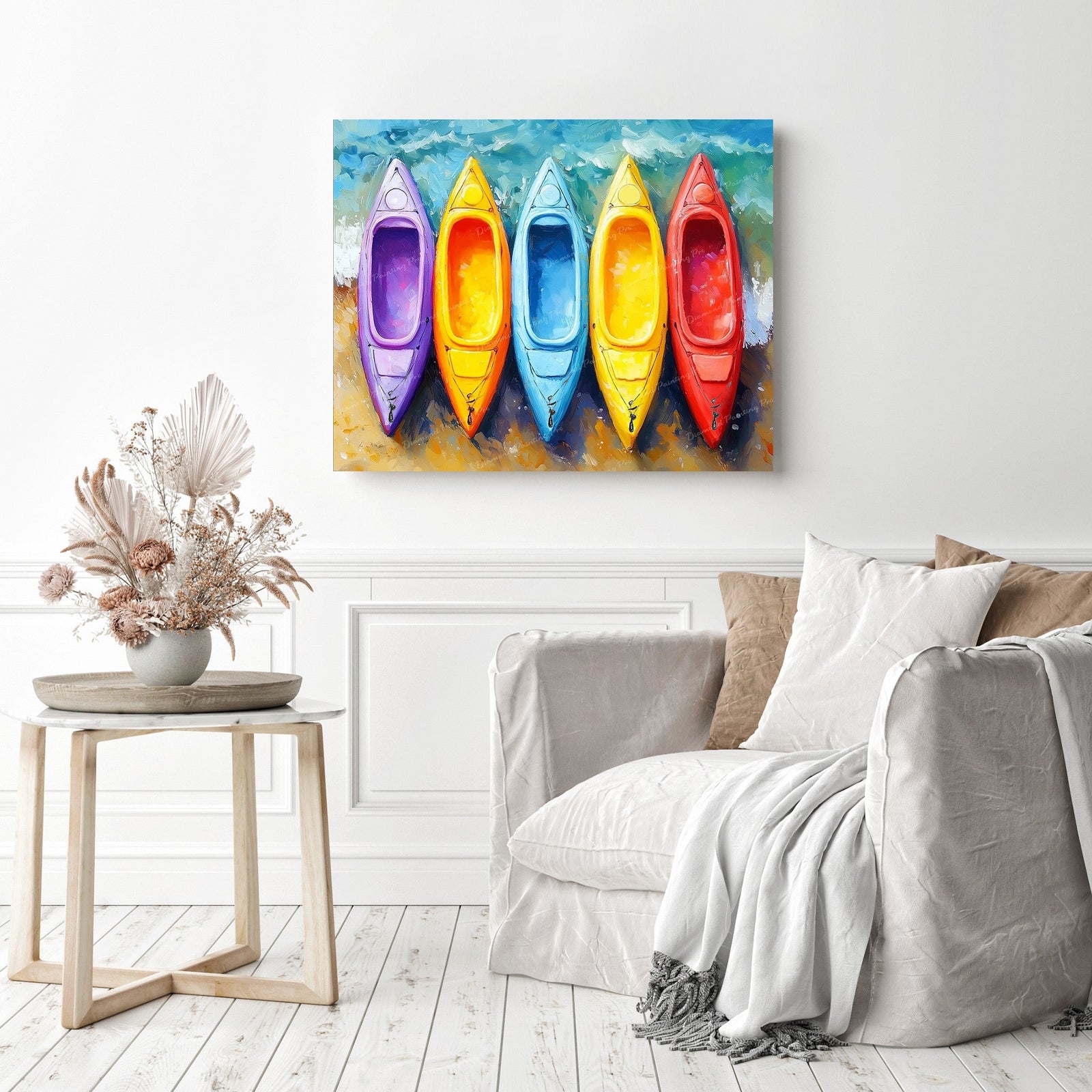 Colorful Kayaks Diamond Painting as Home Decor