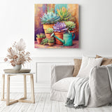 Colorful Succulents Diamond Painting as Home Decor