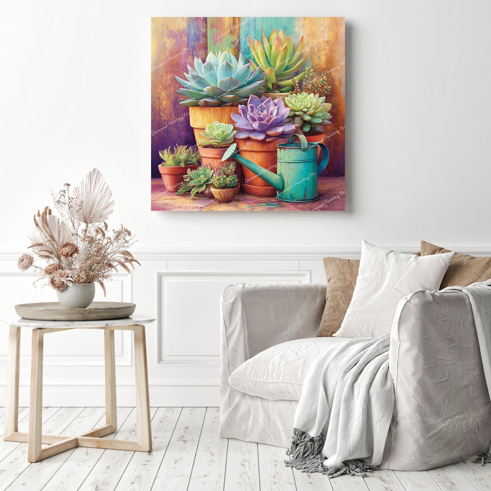 Colorful Succulents Diamond Painting as Home Decor