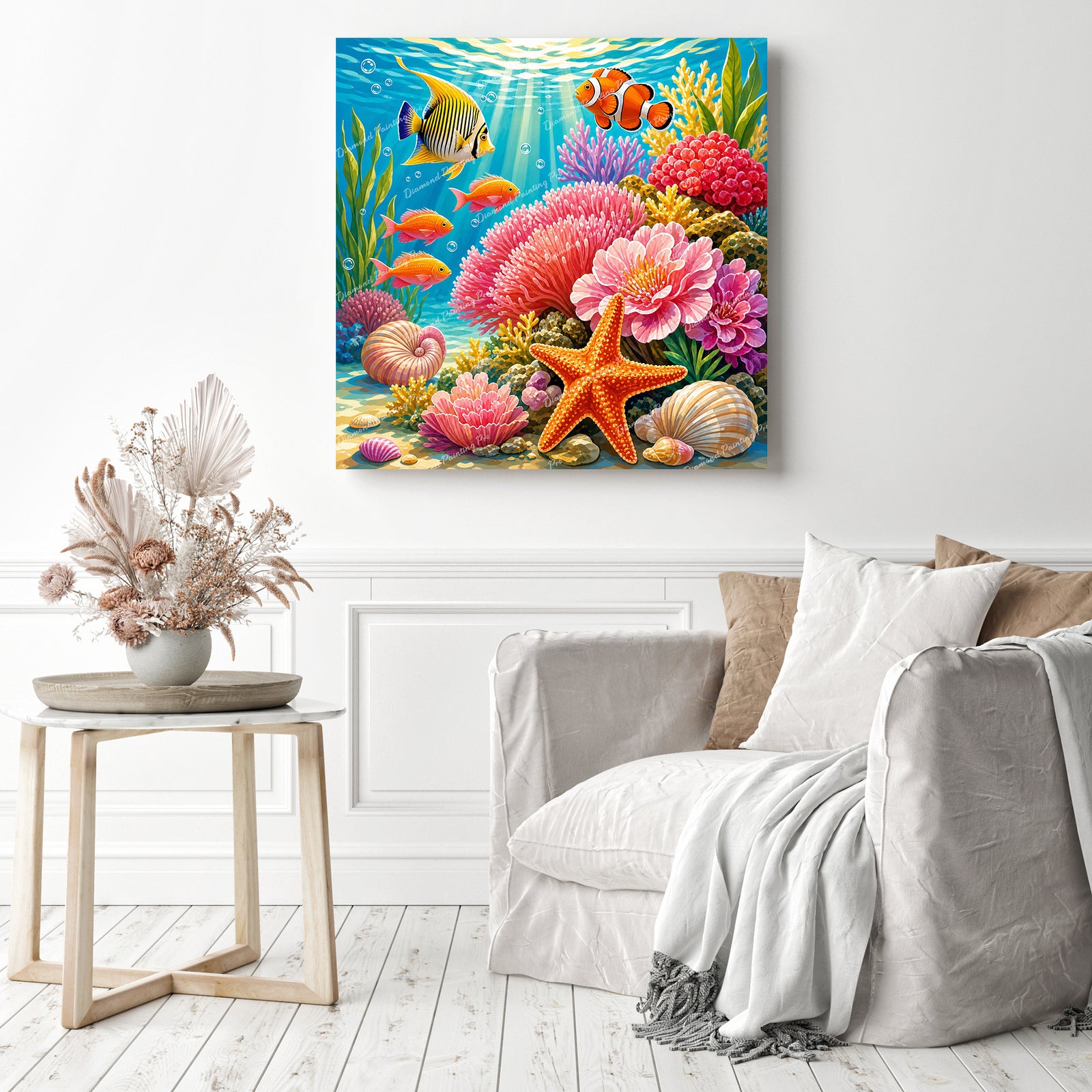 Coral Garden Harmony Diamond Painting as Home Decor