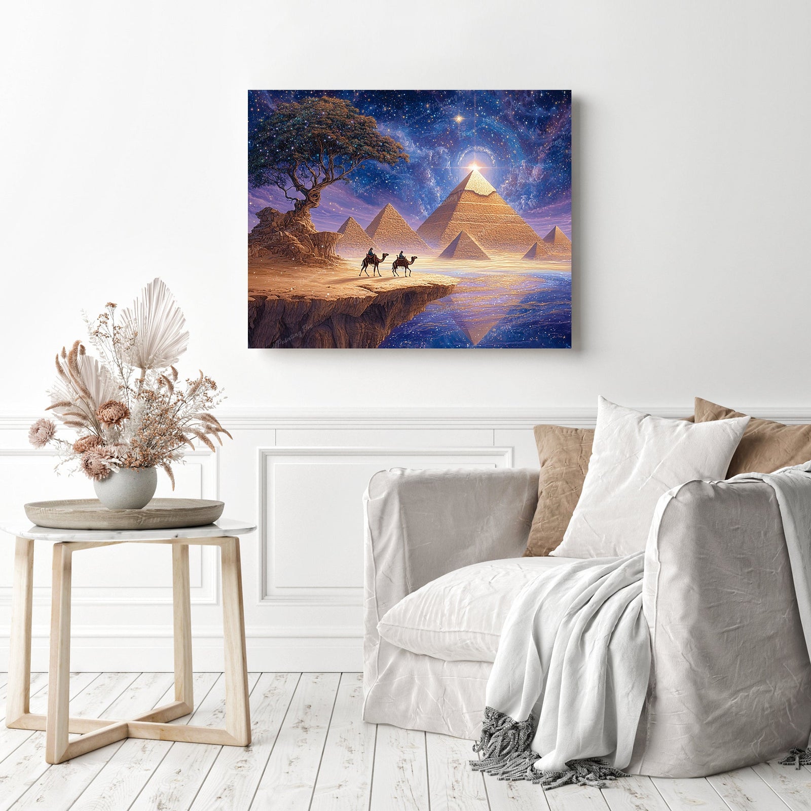 Cosmic Pyramids Diamond Painting as Home Decor