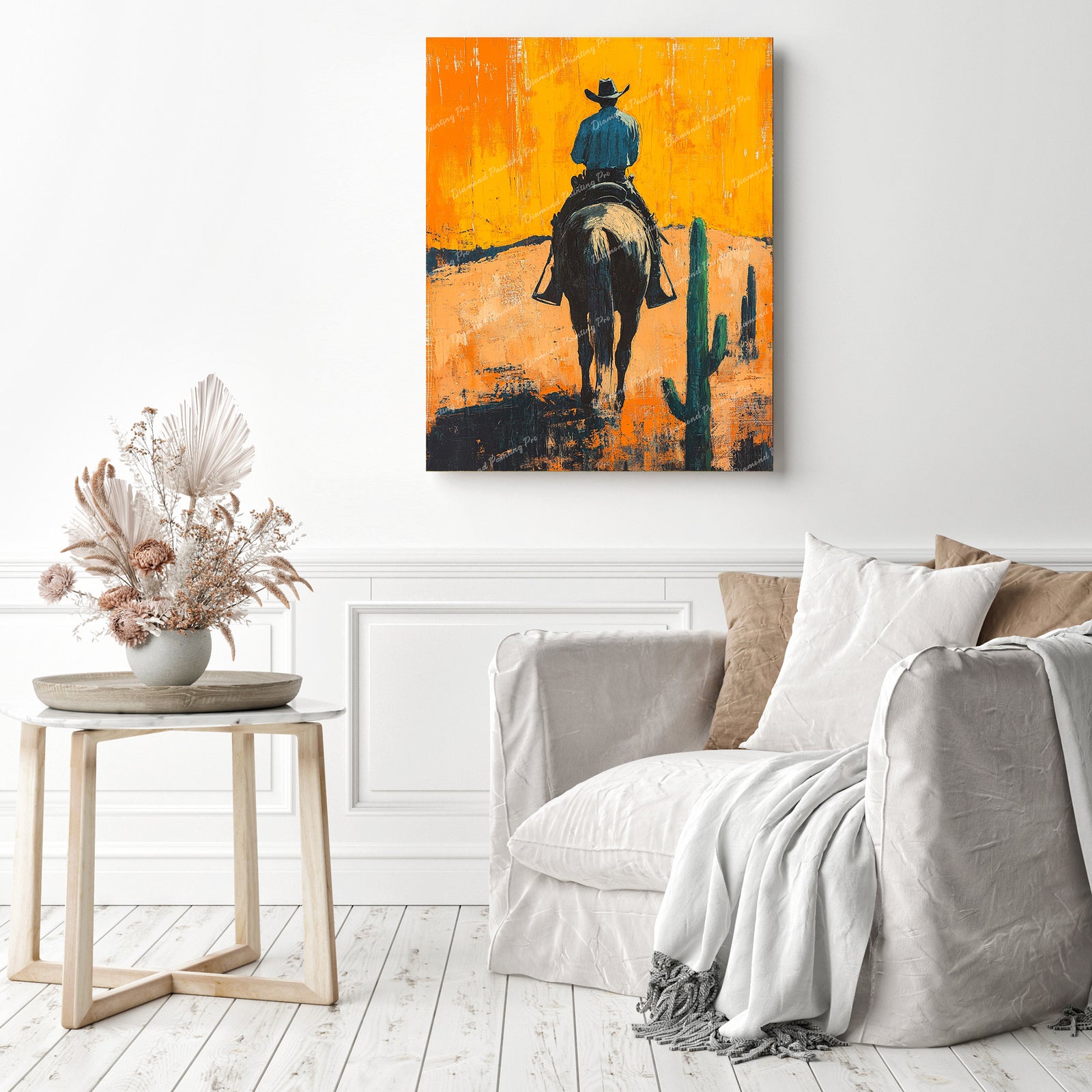 Cowboy Riding Diamond Painting as Home Decor