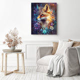 Crystal Bloom Fox Diamond Painting as Home Decor