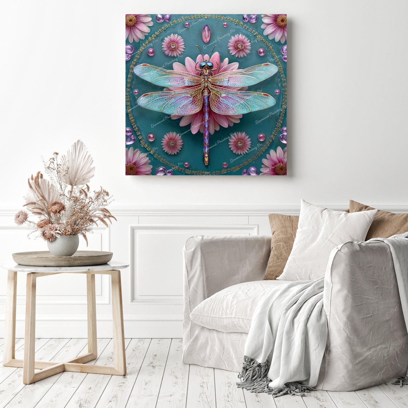 Dragonfly with Jeweled Wings Diamond Painting as Home Decor