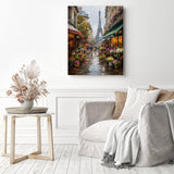 Eiffel Flower Market Diamond Painting as Home Decor