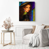 Emerald Sorceress | Diamond Painting Displayed as Home Decor