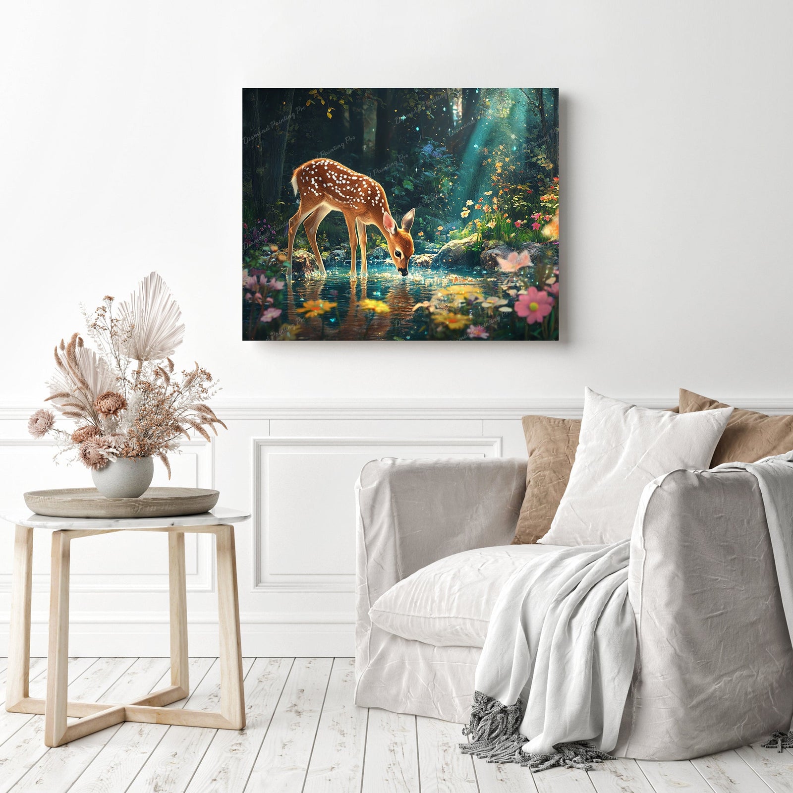 Enchanted Forest Fawn Diamond Painting as Home Decor
