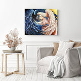 Couple Angel | Diamond Painting Displayed as Home Decor