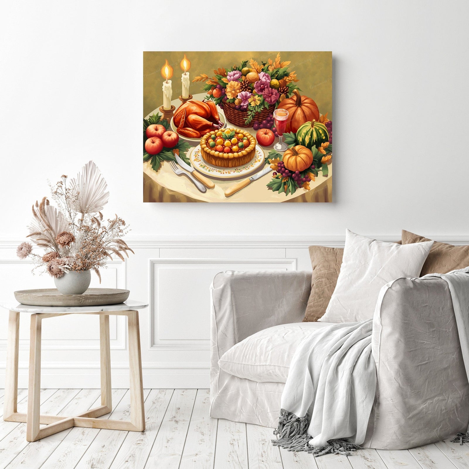 Feast of Gratitude Diamond Painting as Home Decor