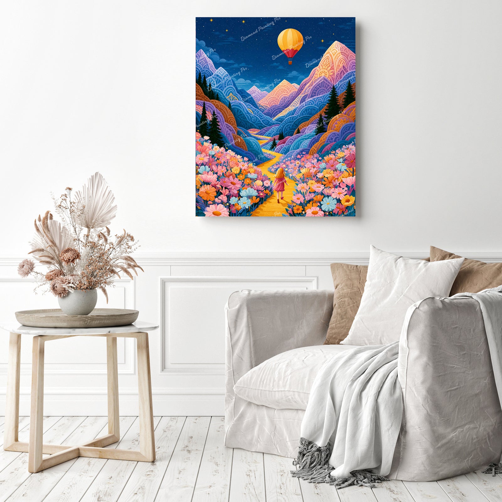 Flower Valley Diamond Painting as Home Decor