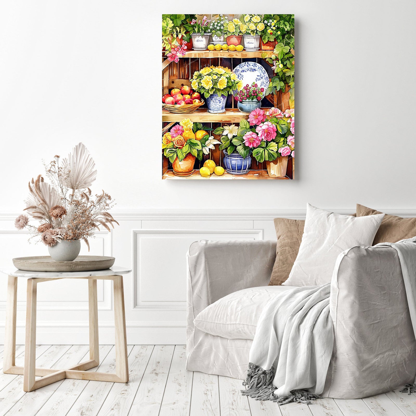 Summer Flower Cupboard | Diamond Painting Displayed as Home Decor