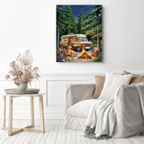 Forest Campout | Diamond Painting Displayed as Home Decor