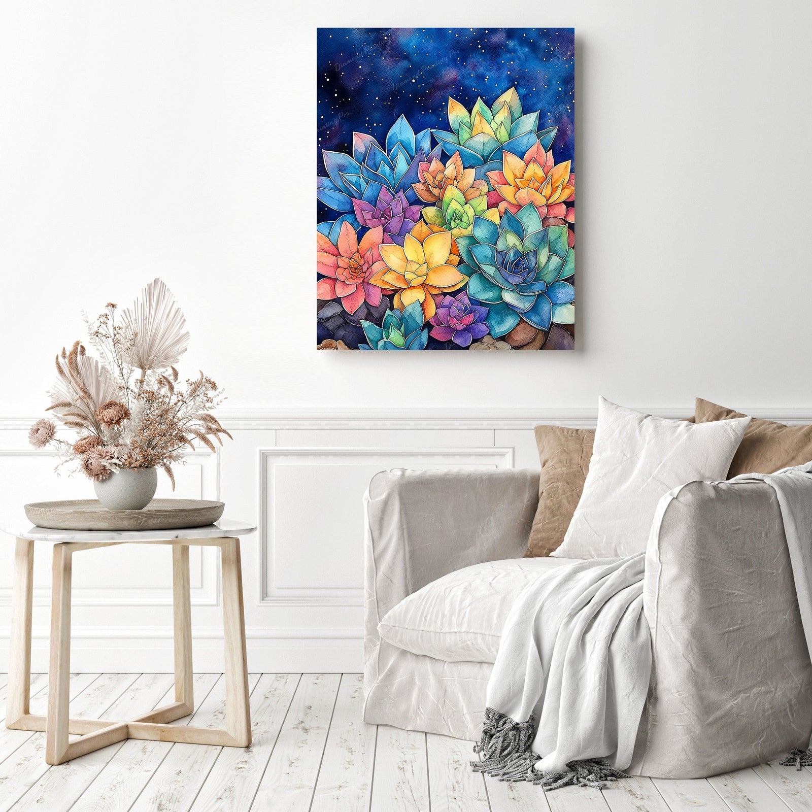 Garden of Succulents Diamond Painting as Home Decor