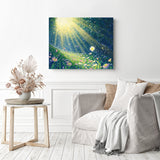 Golden Meadow Glow Diamond Painting as Home Decor