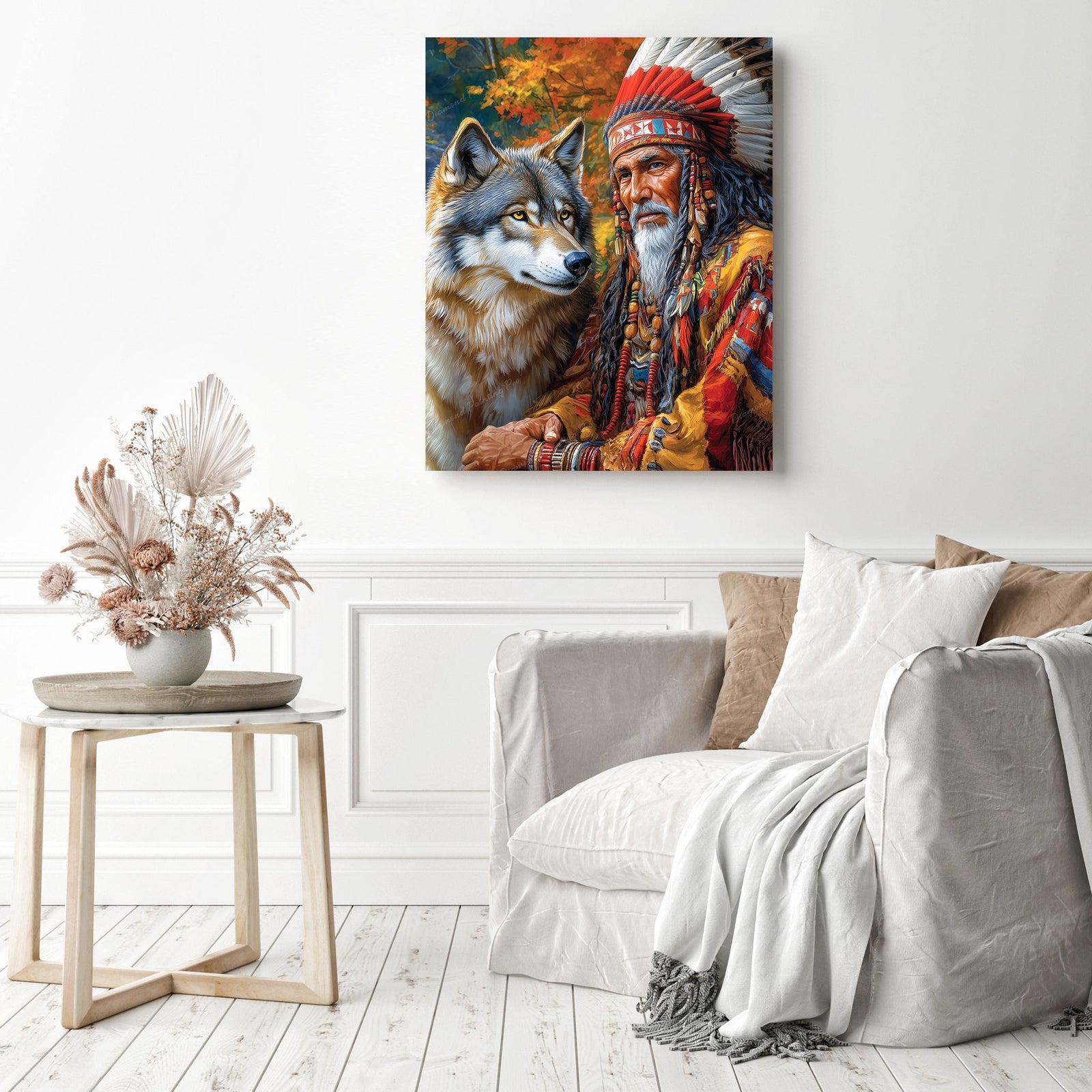 Guardians of the Tribe | Diamond Painting Displayed as Home Decor