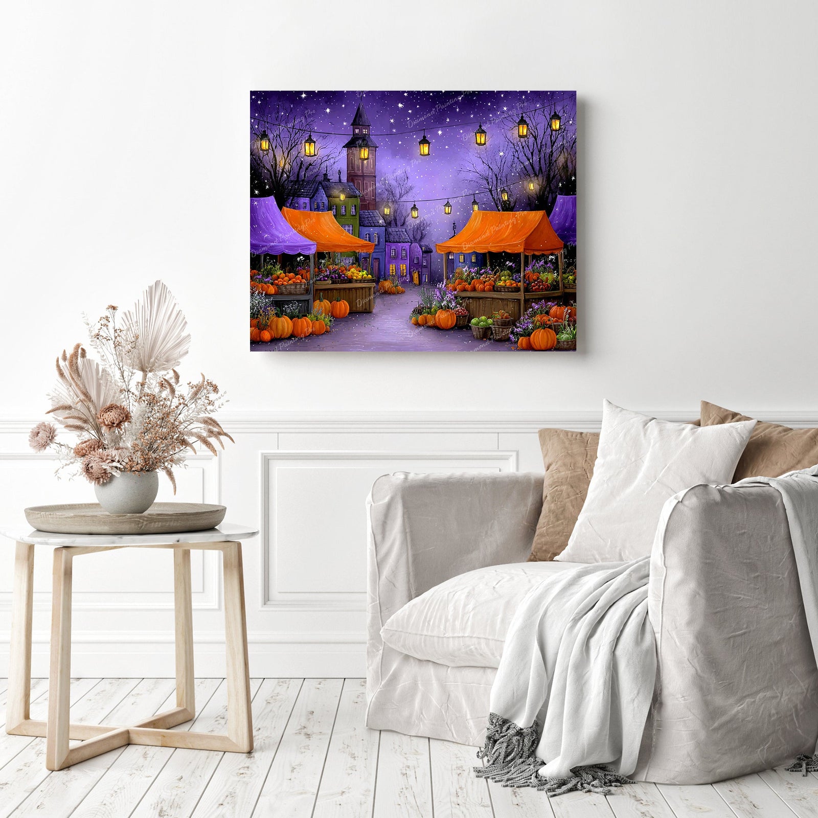 Halloween Town Fair Diamond Painting as Home Decor