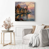 Harbor at Sunset Diamond Painting as Home Decor