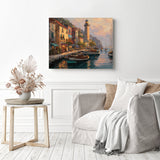Harbor Sunset Diamond Painting as Home Decor