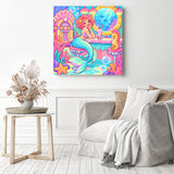 Jukebox Mermaid Diamond Painting as Home Decor