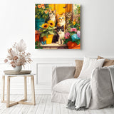 Kittens Sunny Doorstep Diamond Painting as Home Decor