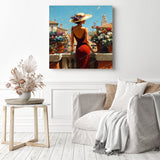 Lady in Red Diamond Painting as Home Decor