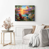 Lakeside Picnic Diamond Painting as Home Decor