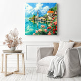 Lakeside Village Diamond Painting as Home Decor