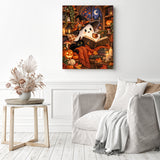 Little Ghost Cozy Read Diamond Painting as Home Decor
