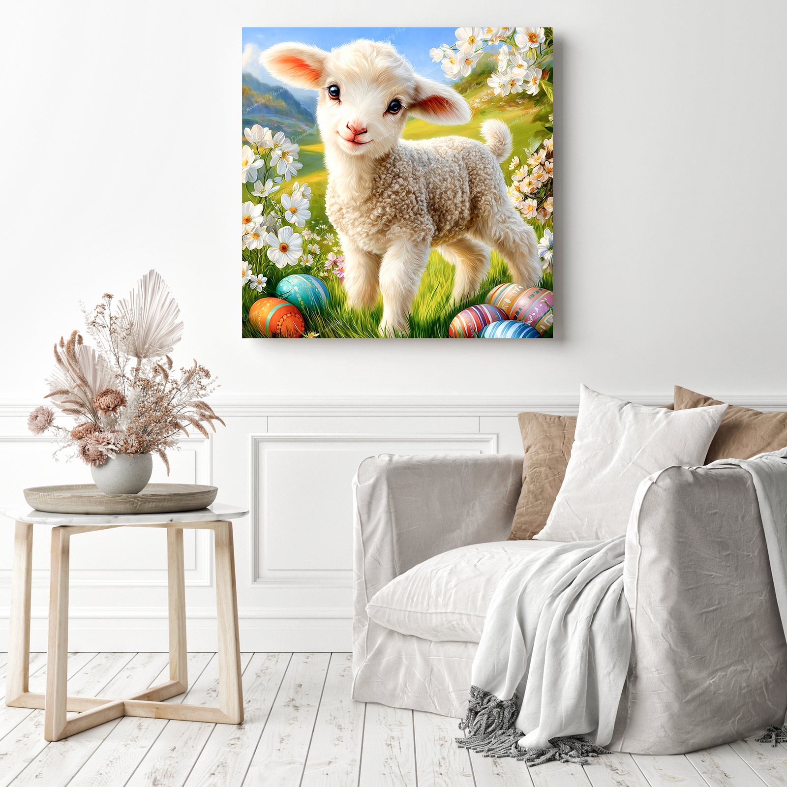 Little Lamb Diamond Painting as Home Decor