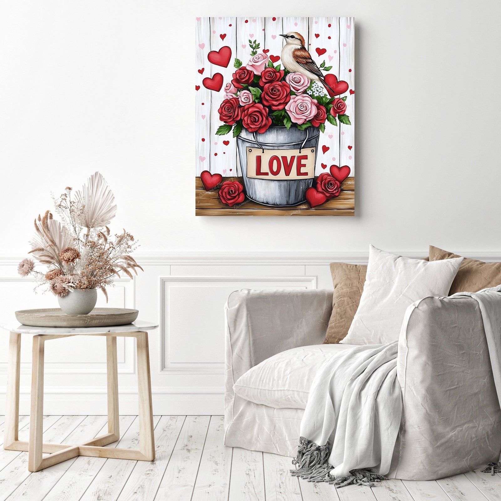 Love in Bloom Diamond Painting as Home Decor