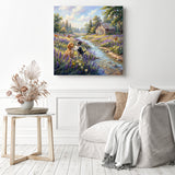 Meadow Puppy Playmates Diamond Painting as Home Decor