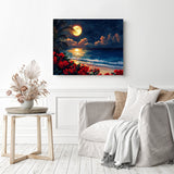 Moonlit Beach Diamond Painting as Home Decor