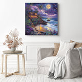 Moonlit Tropical Escape Diamond Painting as Home Decor