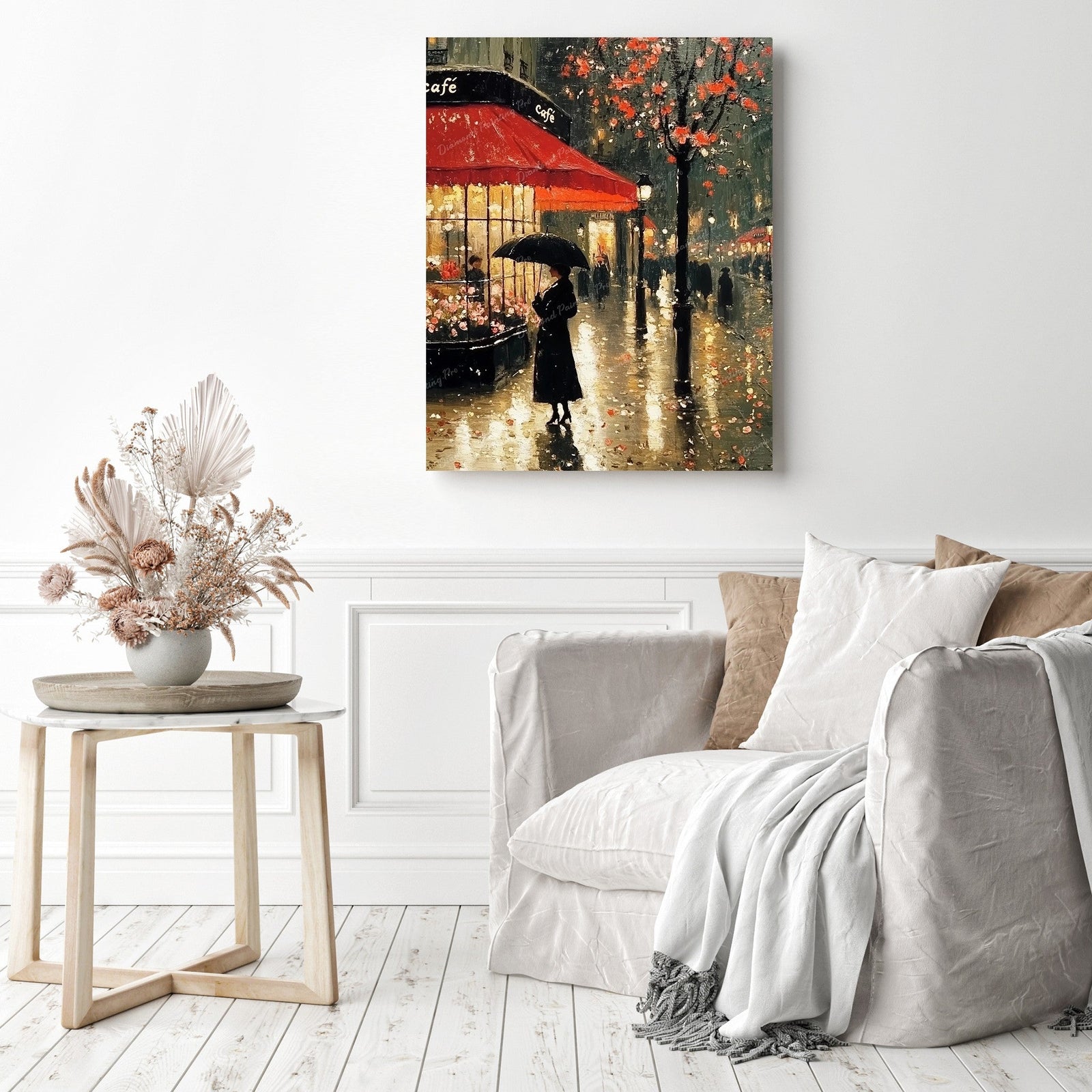 Paris in the Rain Diamond Painting as Home Decor