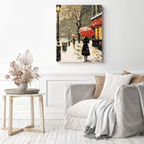 Parisian Winter Stroll Diamond Painting as Home Decor