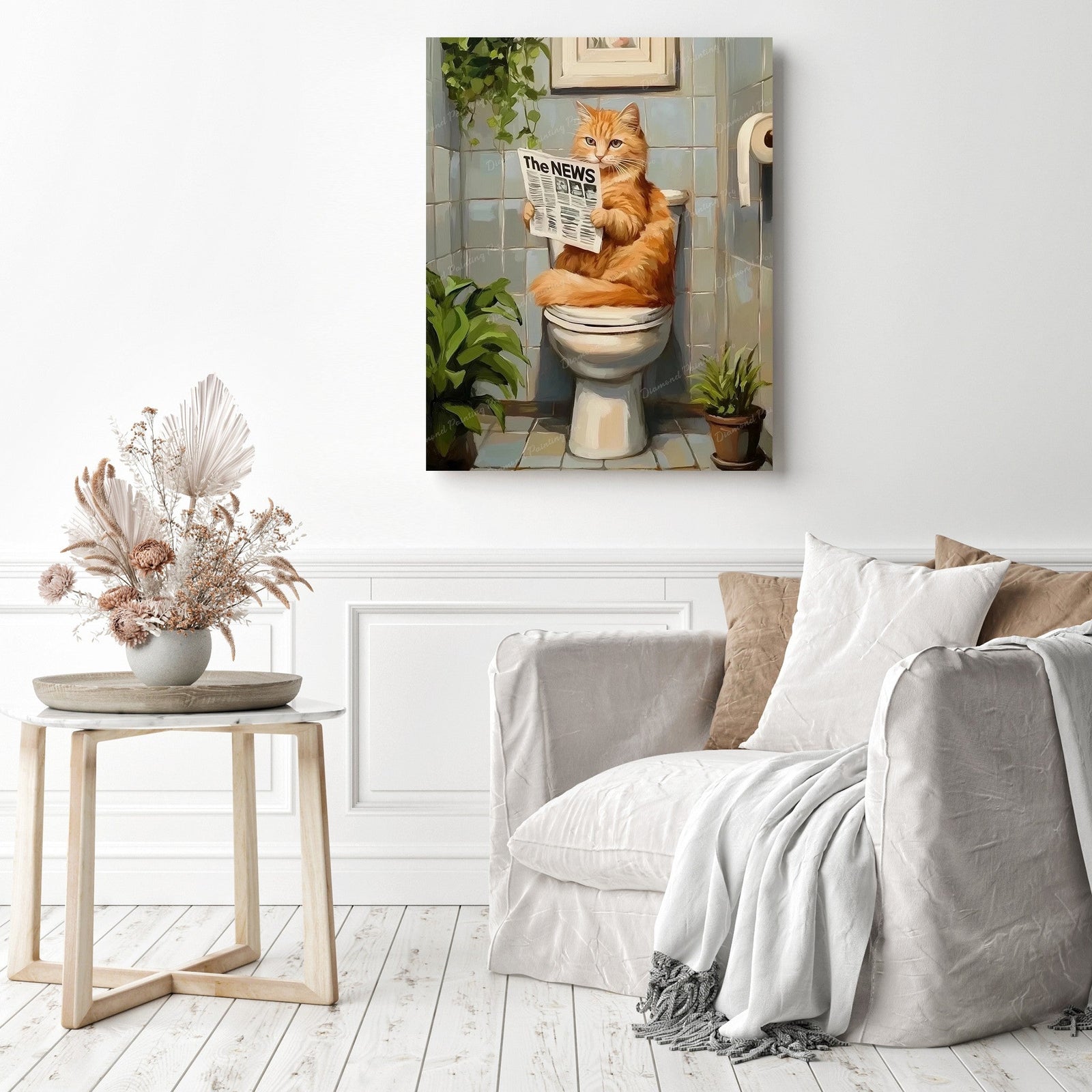 Potty Reader Diamond Painting as Home Decor