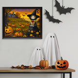 Pumpkin Patch Fun | Diamond Painting Displayed as Home Decor