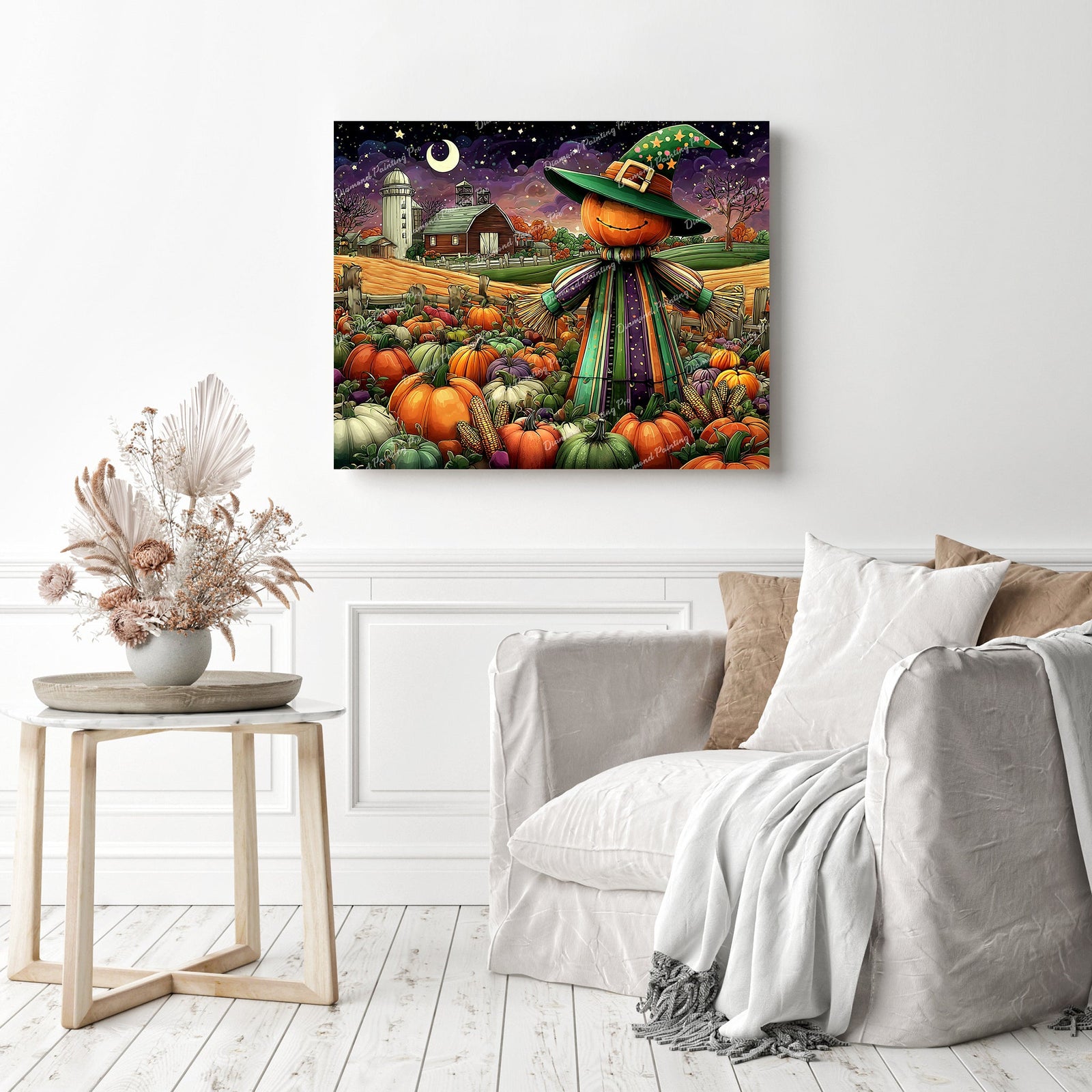 Pumpkin Patch Pal Diamond Painting as Home Decor