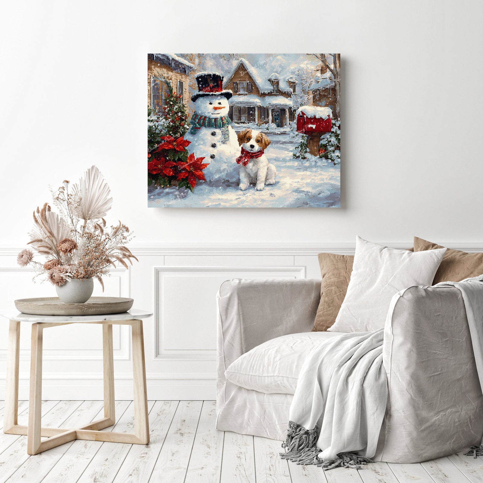 Puppy Post Patrol Diamond Painting as Home Decor