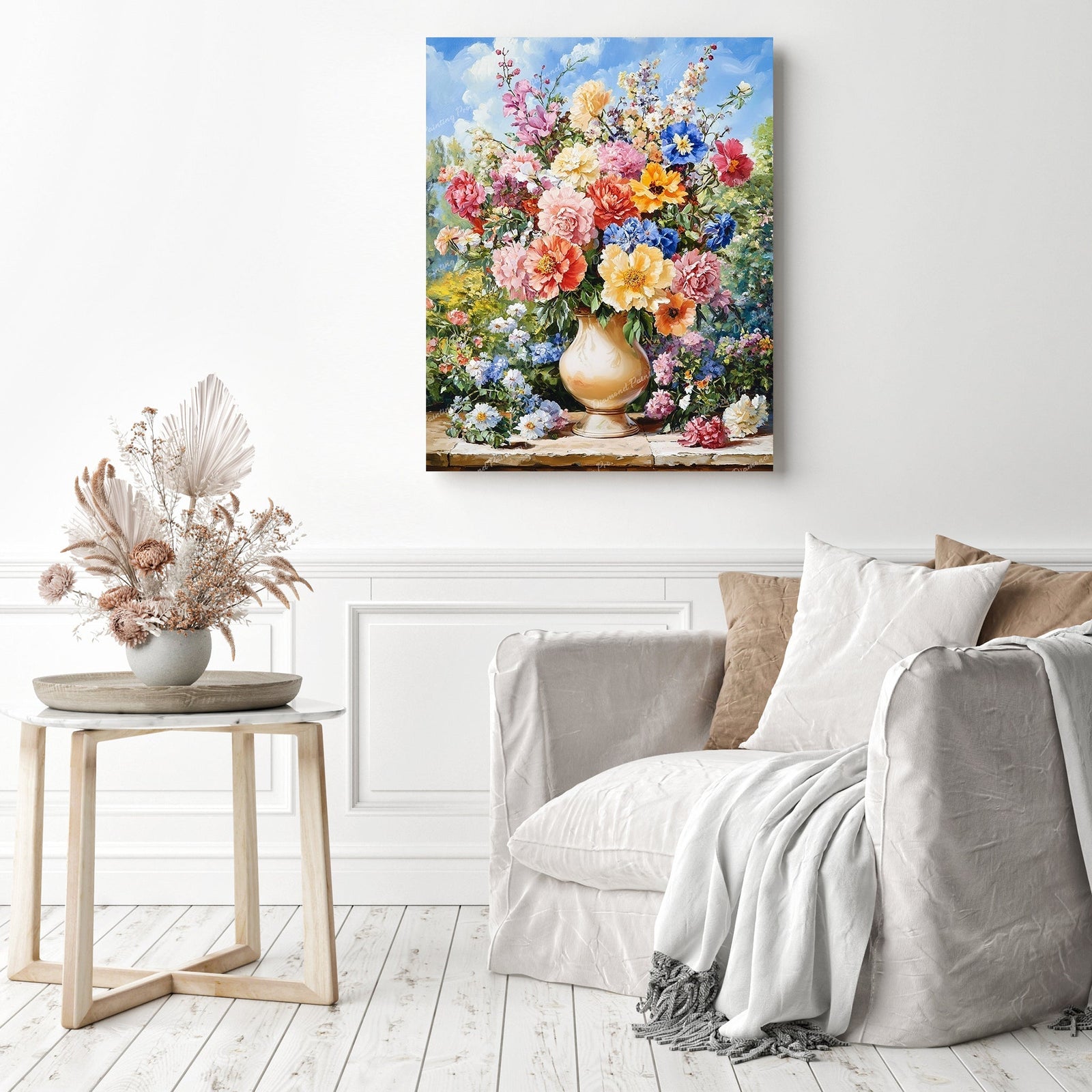 Radiant Garden Bouquet Diamond Painting as Home Decor