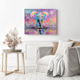 Rainbow Baby Elephant Diamond Painting as Home Decor