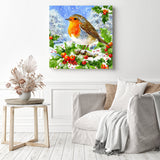 Robin's Winter Cheer Diamond Painting as Home Decor