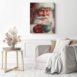 Santa's Hot Cocoa Break Diamond Painting as Home Decor